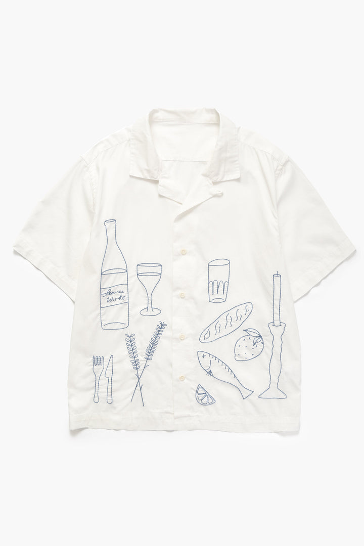 Service Works - Light Twill Picnic Short Sleeve Shirt - Off White