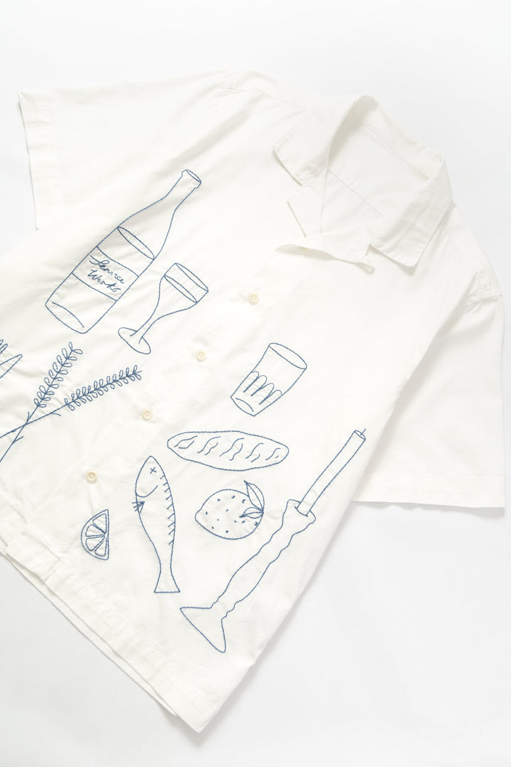 Service Works - Light Twill Picnic Short Sleeve Shirt - Off White
