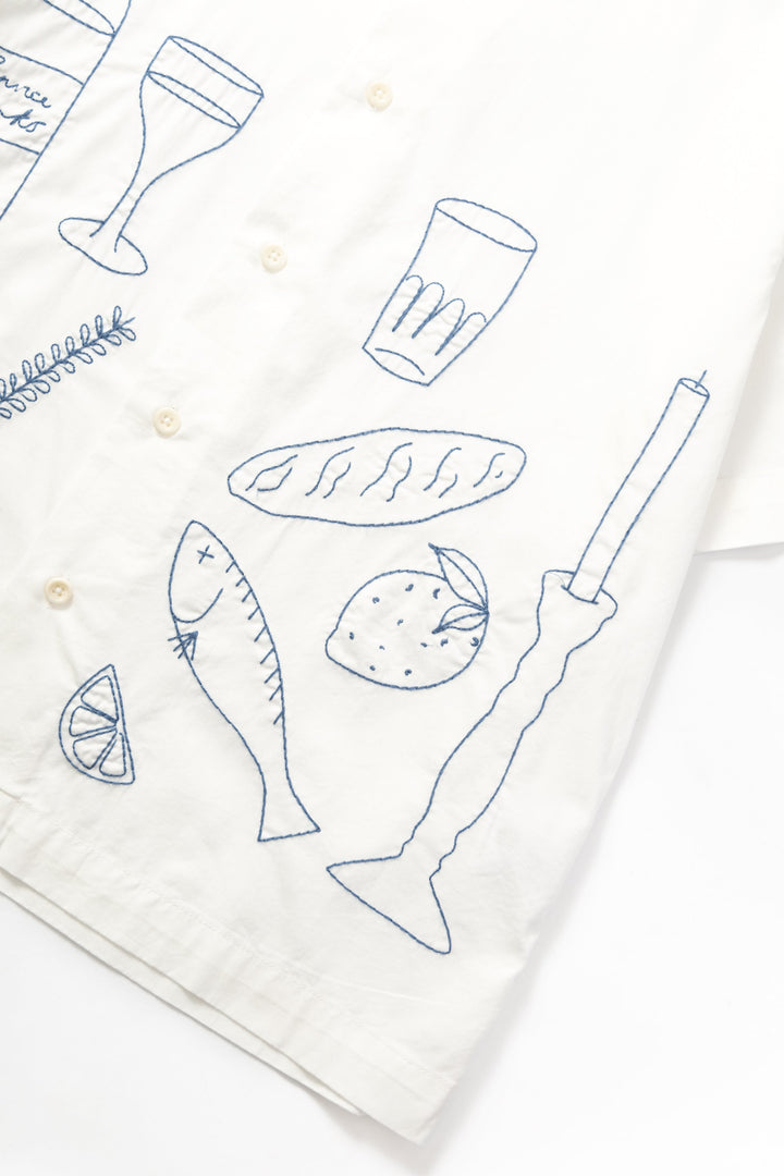 Service Works - Light Twill Picnic Short Sleeve Shirt - Off White