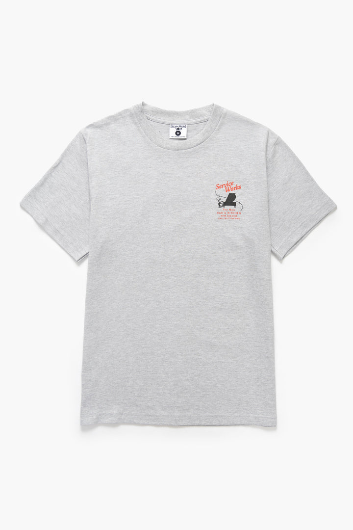 Service Works - Bar & Kitchen Tee - Heather Grey