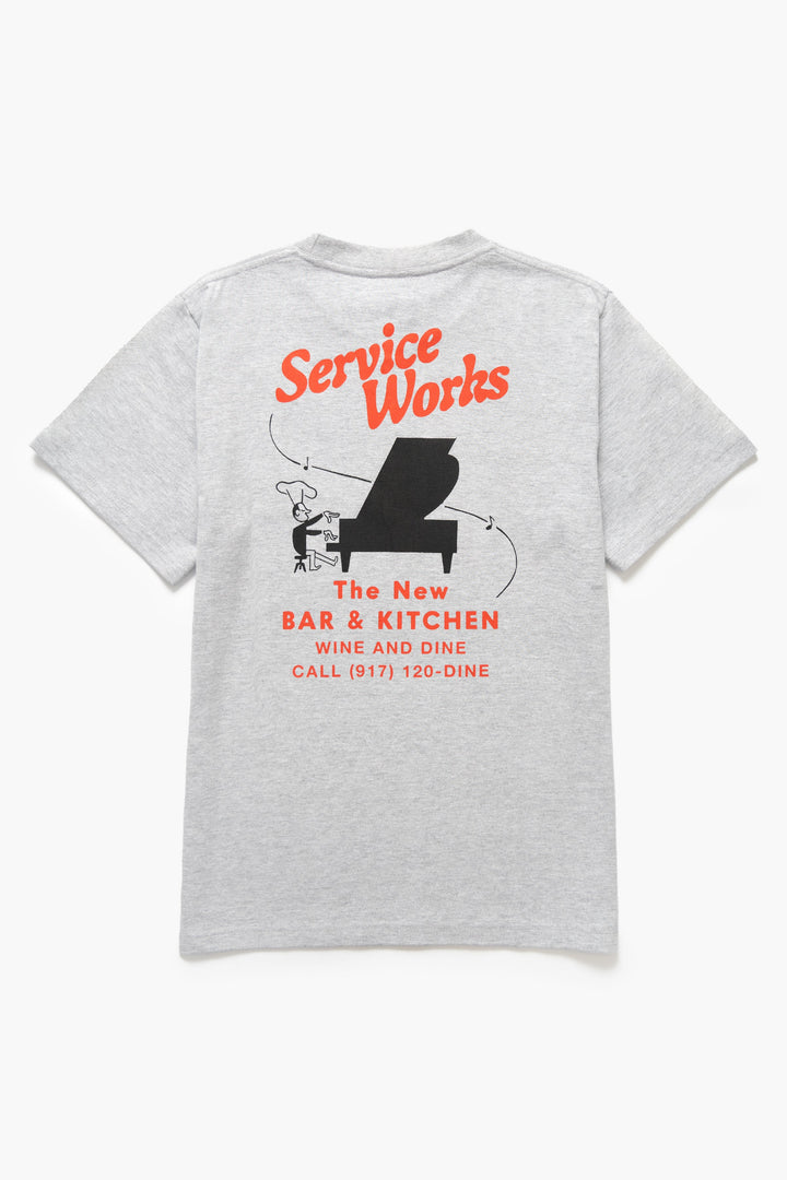 Service Works - Bar & Kitchen Tee - Heather Grey