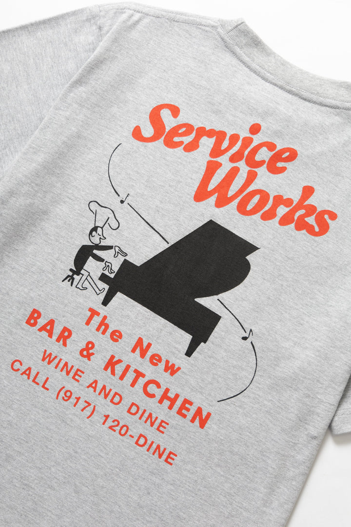 Service Works - Bar & Kitchen Tee - Heather Grey