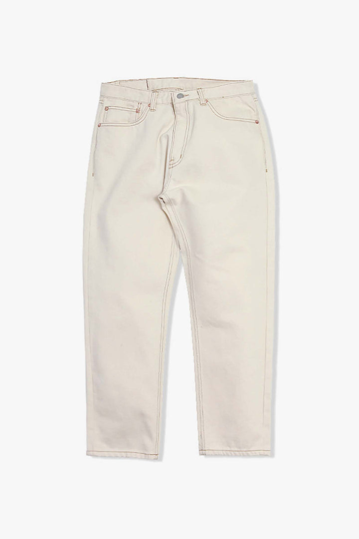 Outstanding & Co. - Tapered Washed Jeans - Oatmeal