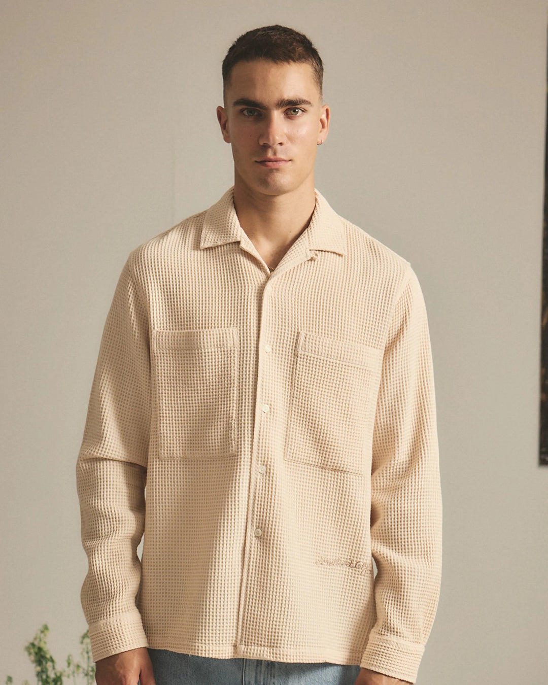 Brotherwolf - Buckley Long Sleeve Shirt - Cream