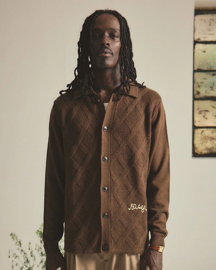 Brotherwolf - Plaid Knit - Brown