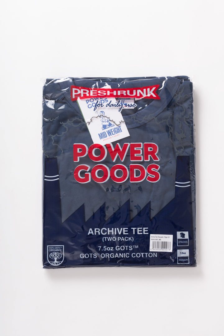 Power Goods - Archive T-Shirt Two Pack - Royal