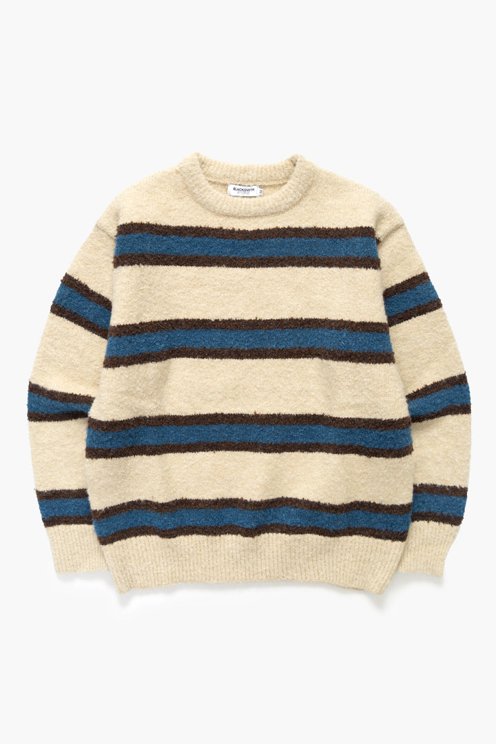 Blacksmith - Boucle Striped Sweater - Natural