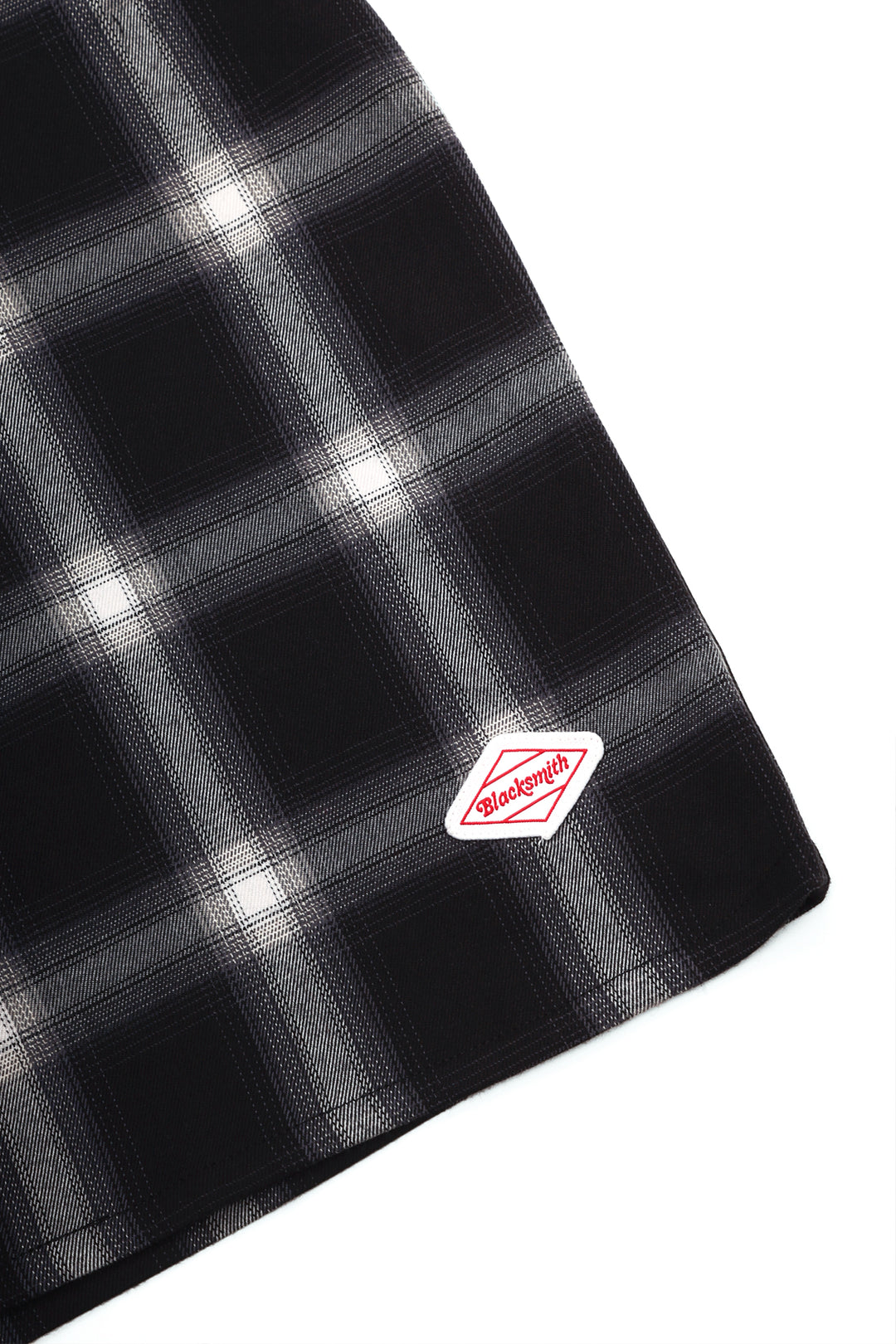 Blacksmith - Shadow Plaid Short Sleeve Shirt - Black/White