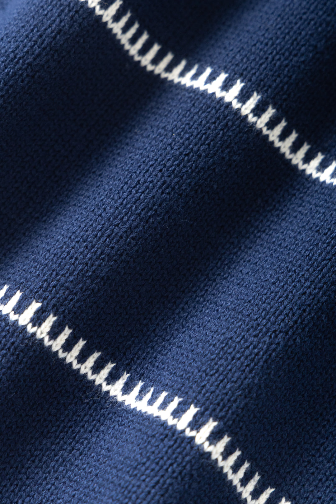 Blacksmith - Stripe Fishing Sweater - Navy
