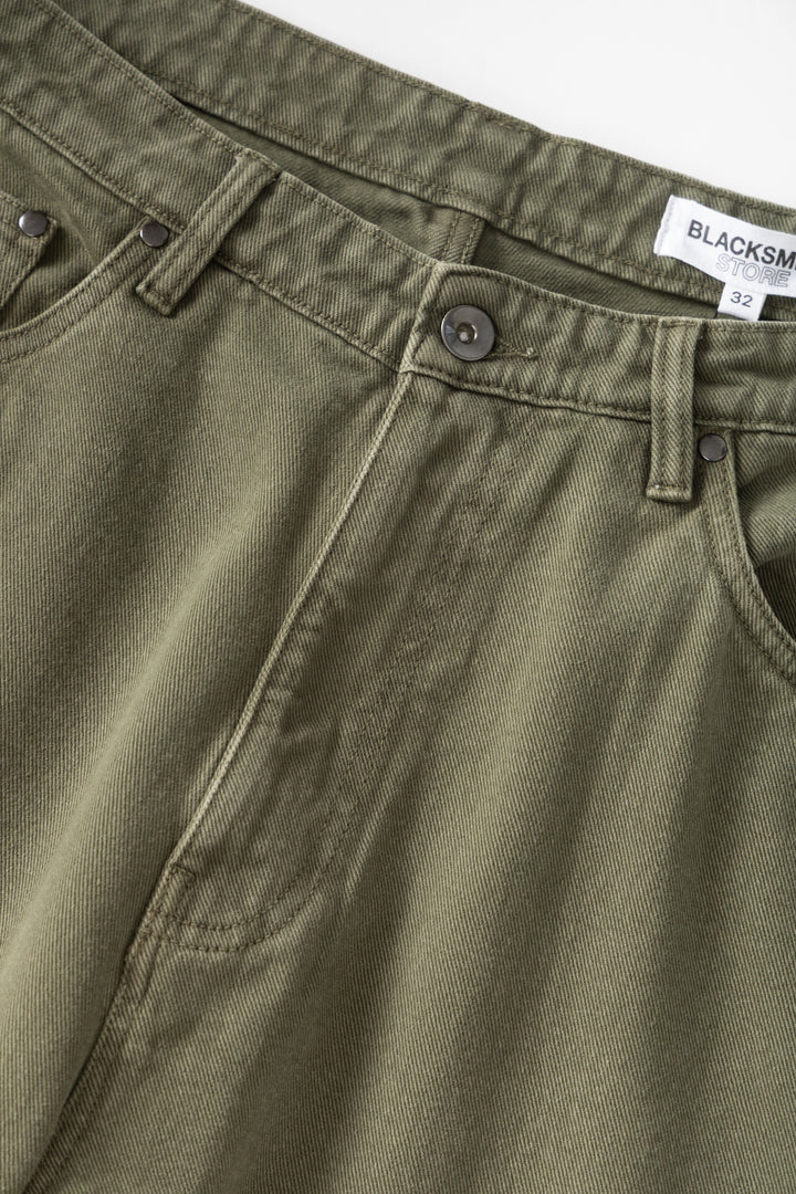 Blacksmith - Denim Five Pocket Jean - Olive