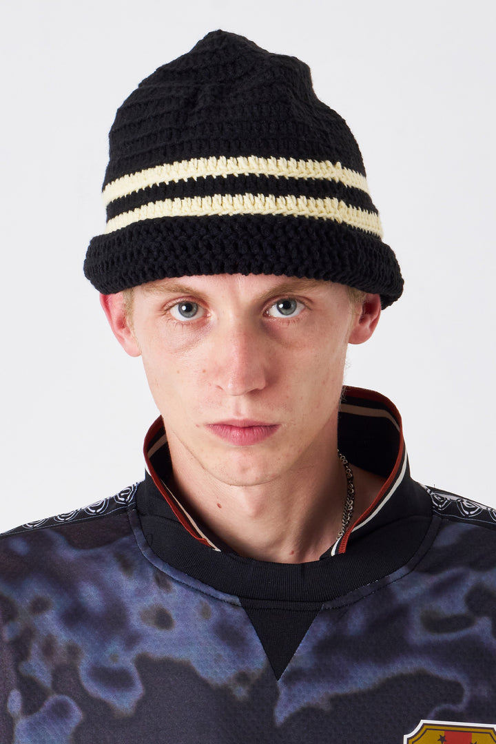 Candice - Crochet Beanie - Black