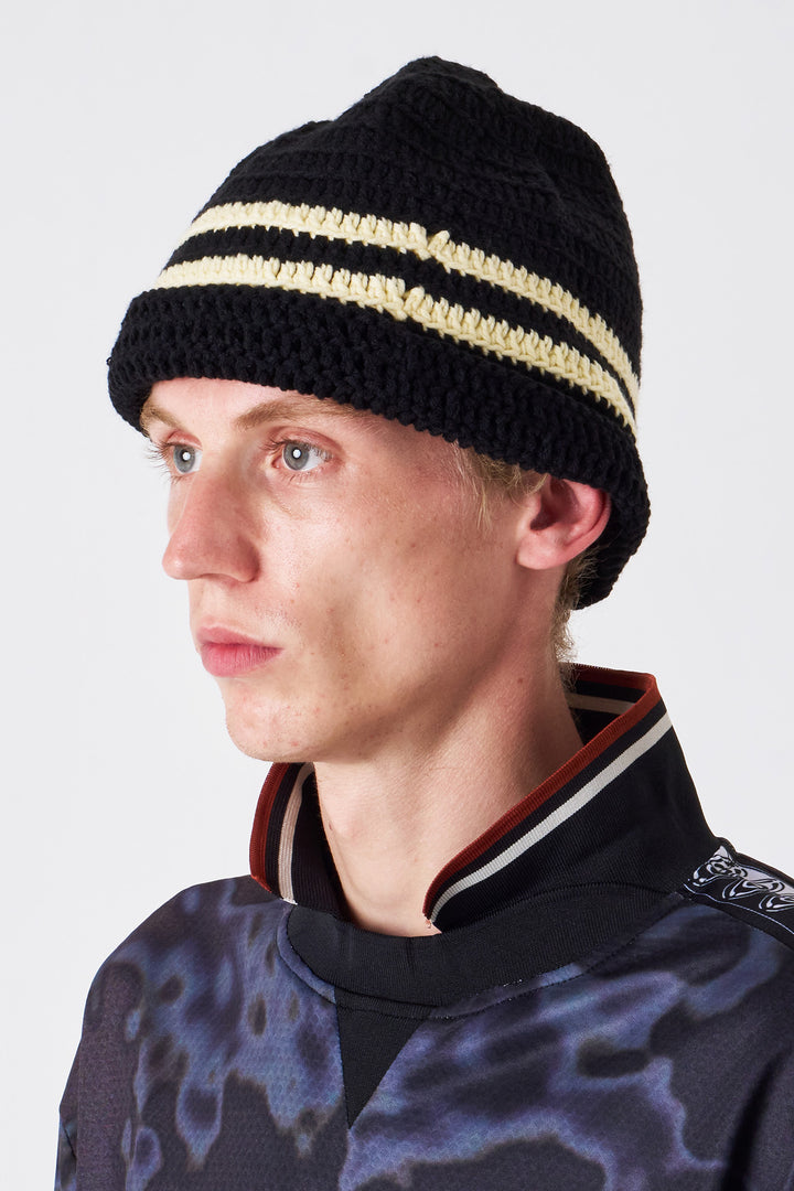 Candice - Crochet Beanie - Black