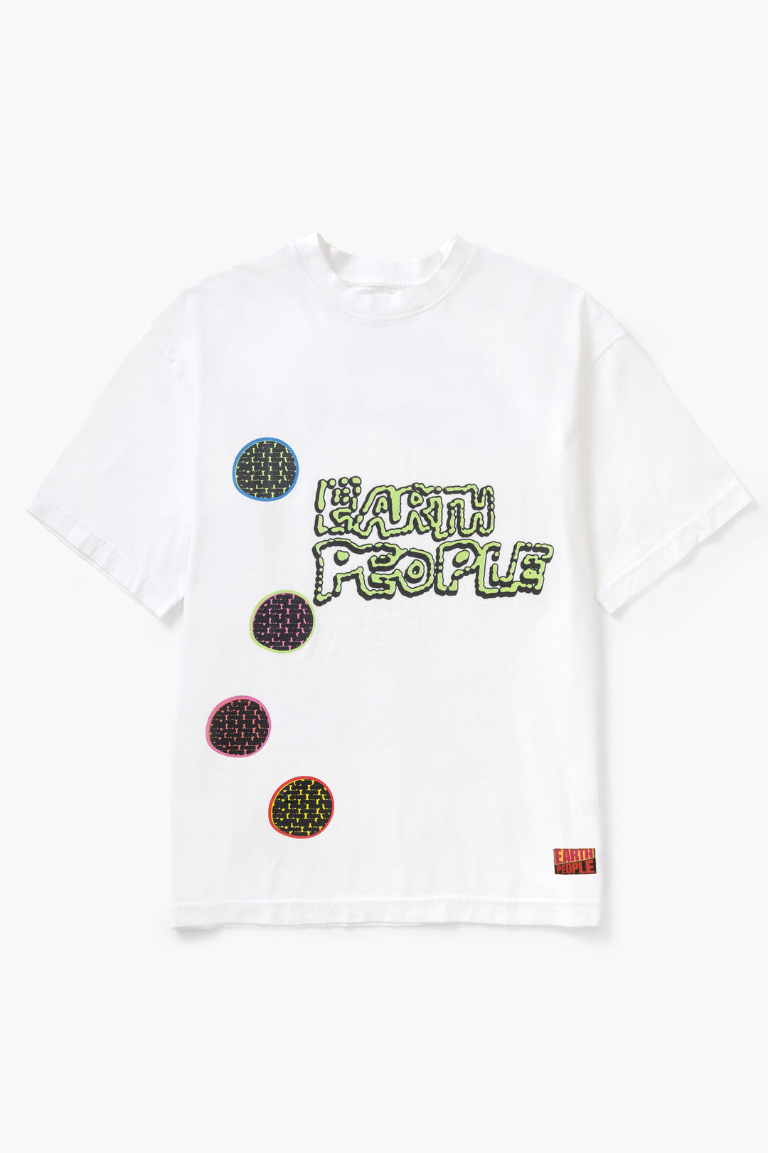 Earth People - Dots Tee - White