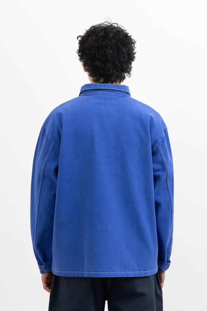 Blacksmith - Twill Two Button Popover - French Blue