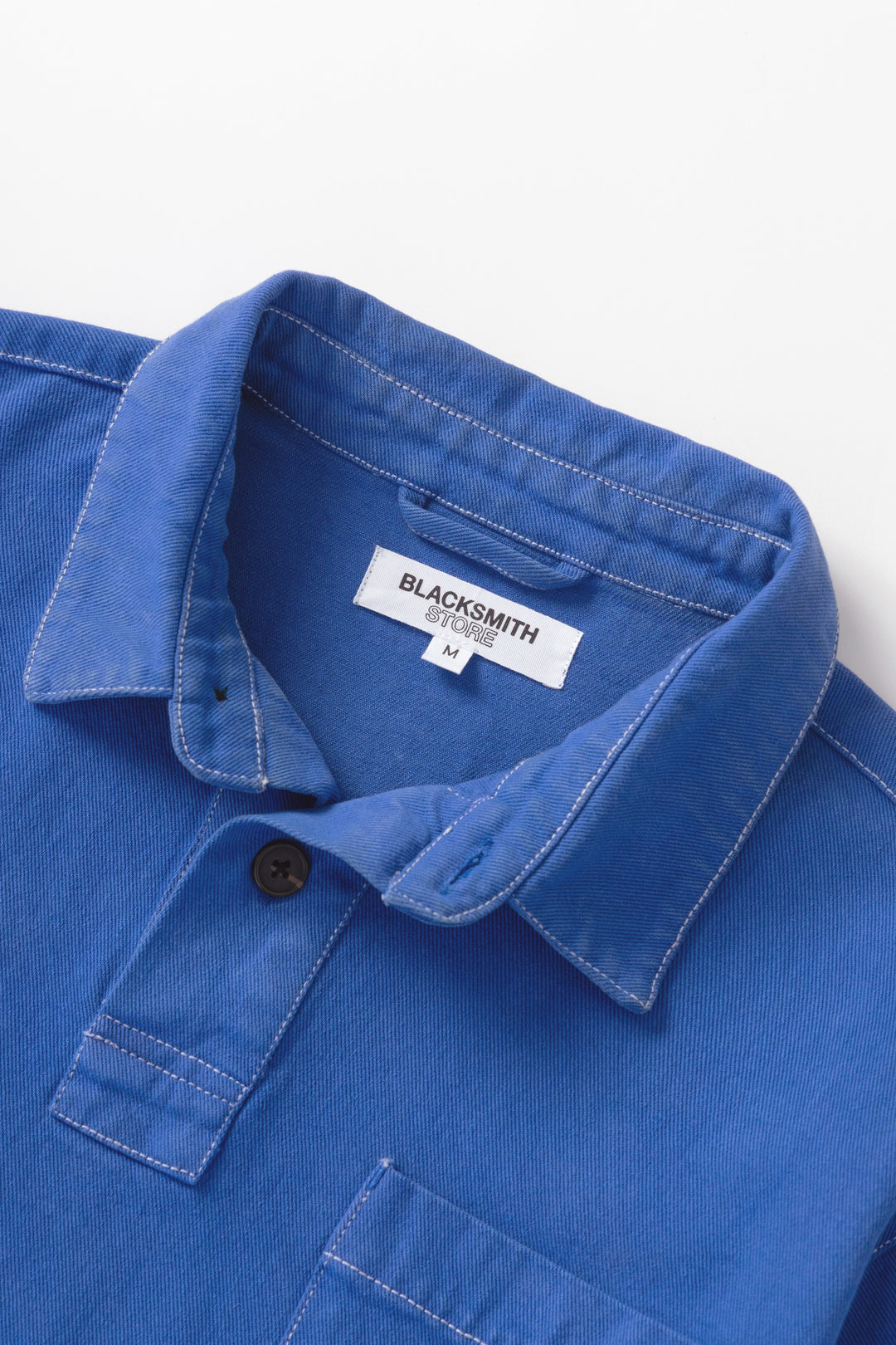 Blacksmith - Twill Two Button Popover - French Blue