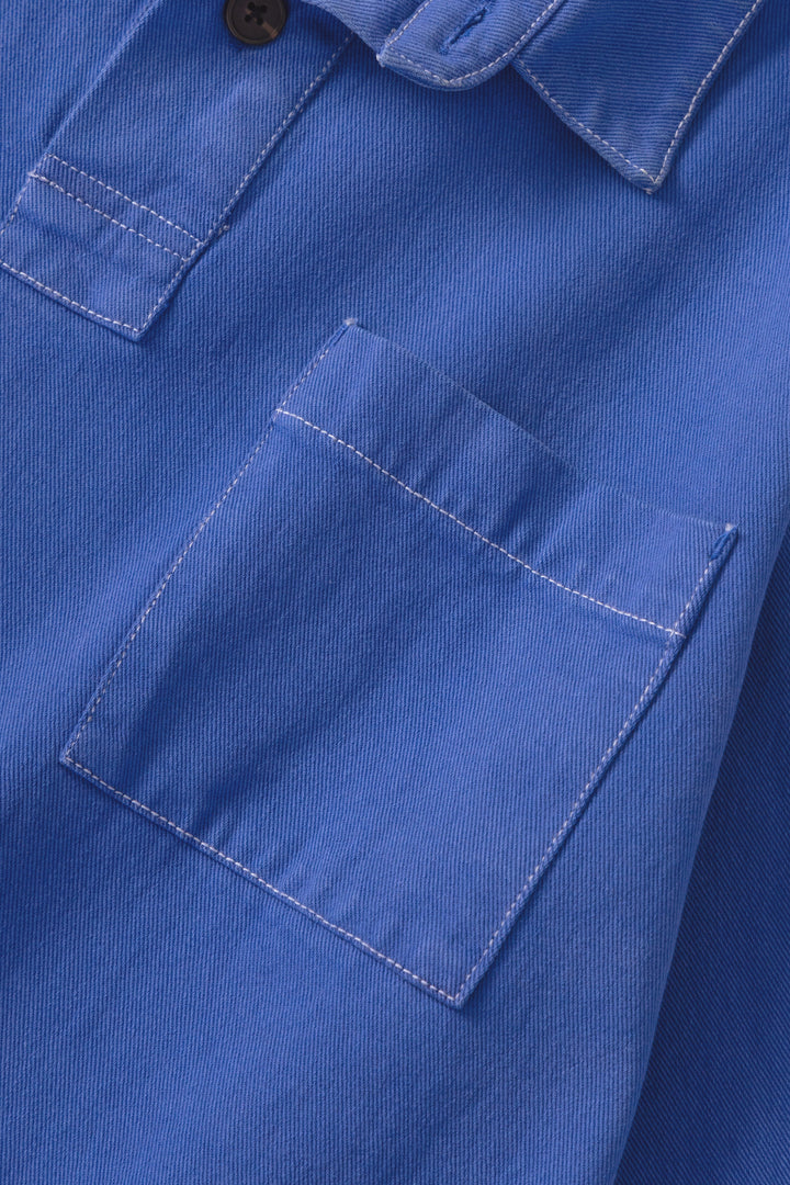 Blacksmith - Twill Two Button Popover - French Blue