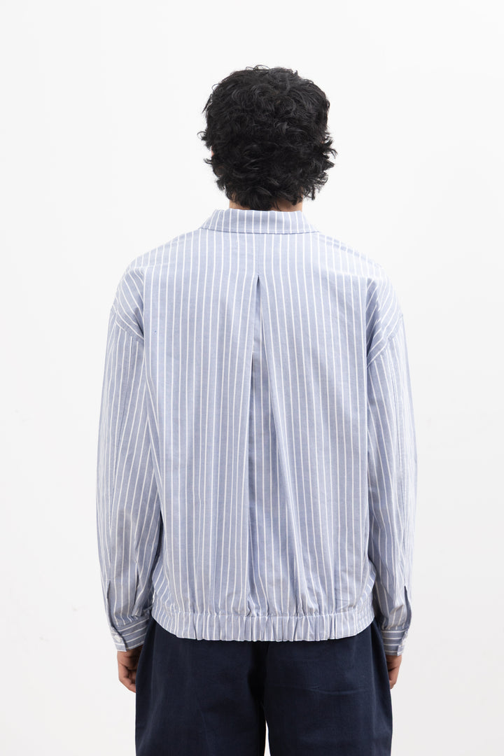 Blacksmith - Striped 50's Blouson - Blue