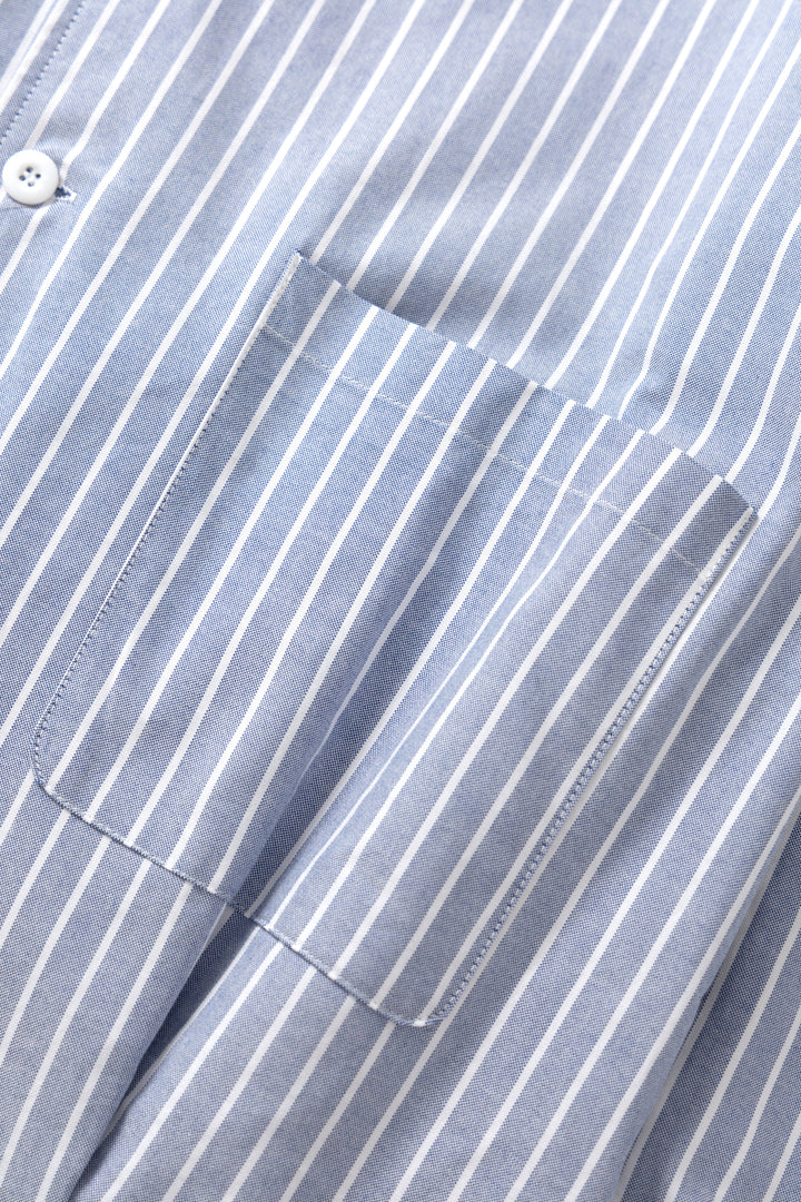 Blacksmith - Striped 50's Blouson - Blue