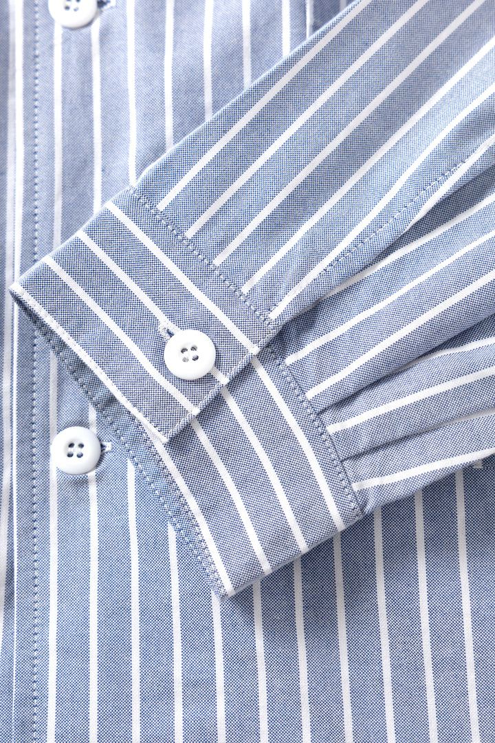 Blacksmith - Striped 50's Blouson - Blue