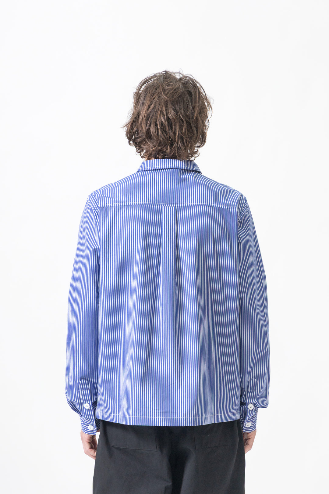 Blacksmith - 'Boxford' Utility Shirt - Thick Blue Stripe