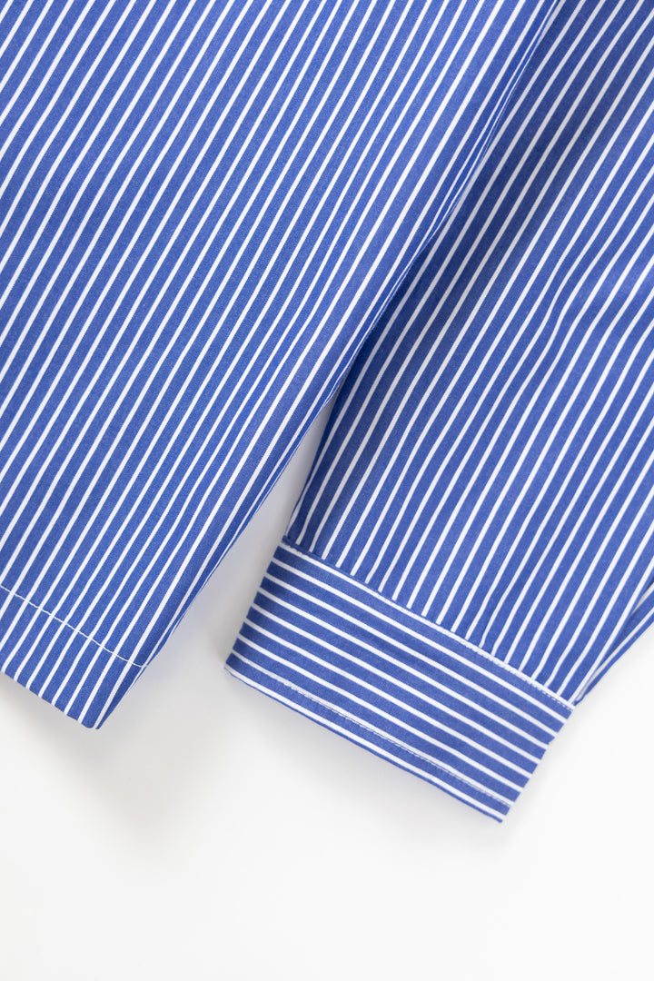 Blacksmith - 'Boxford' Utility Shirt - Thick Blue Stripe