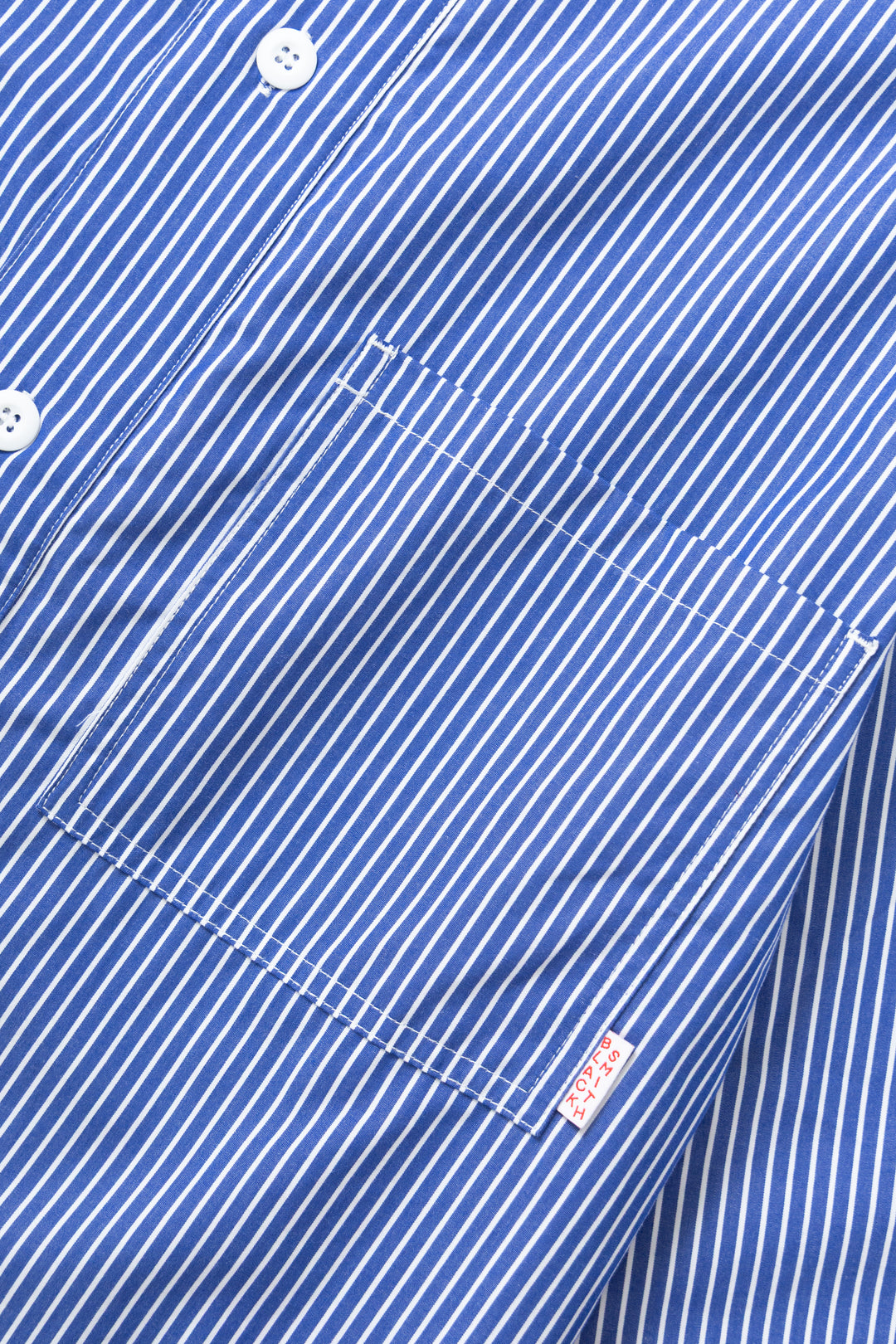 Blacksmith - 'Boxford' Utility Shirt - Thick Blue Stripe