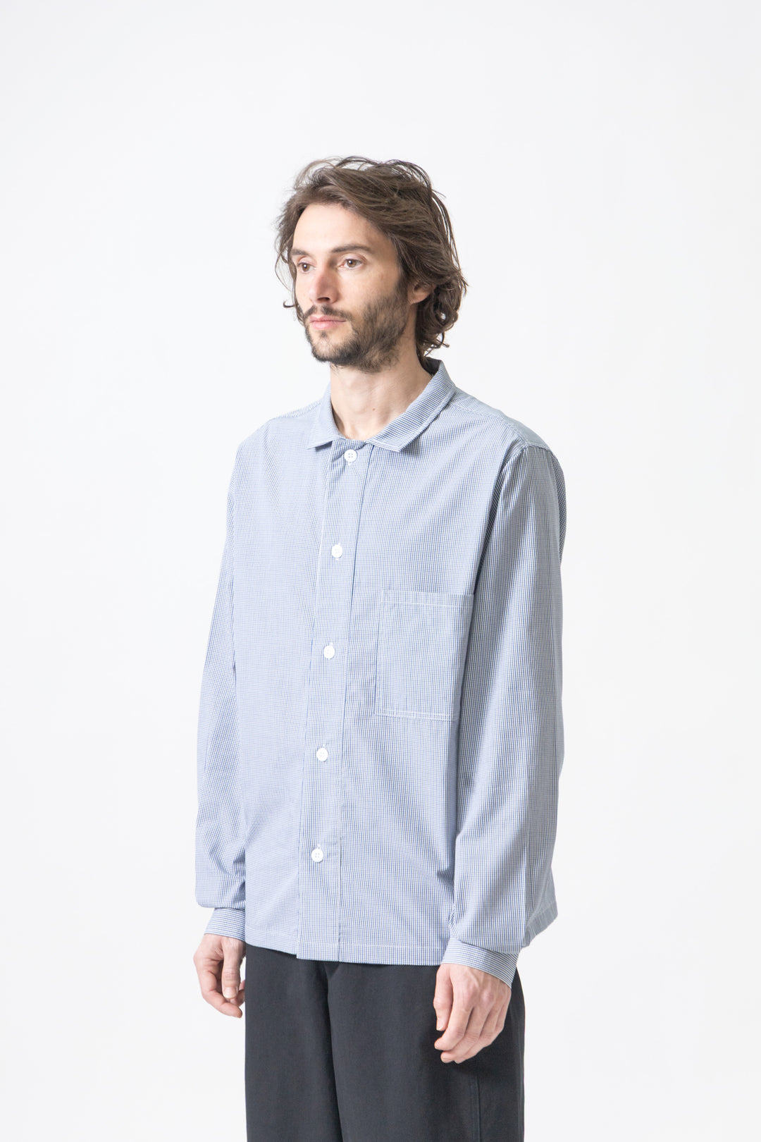 Blacksmith - 'Boxford' Utility Shirt - Blue Check