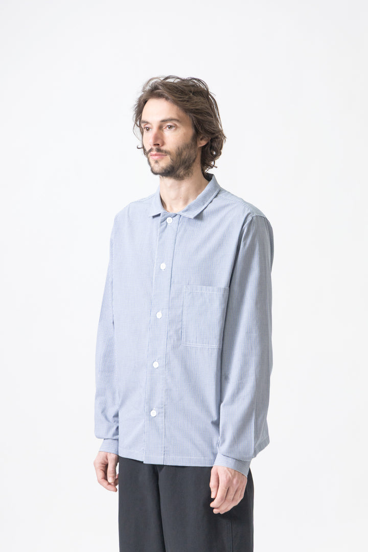 Blacksmith - 'Boxford' Utility Shirt - Blue Check
