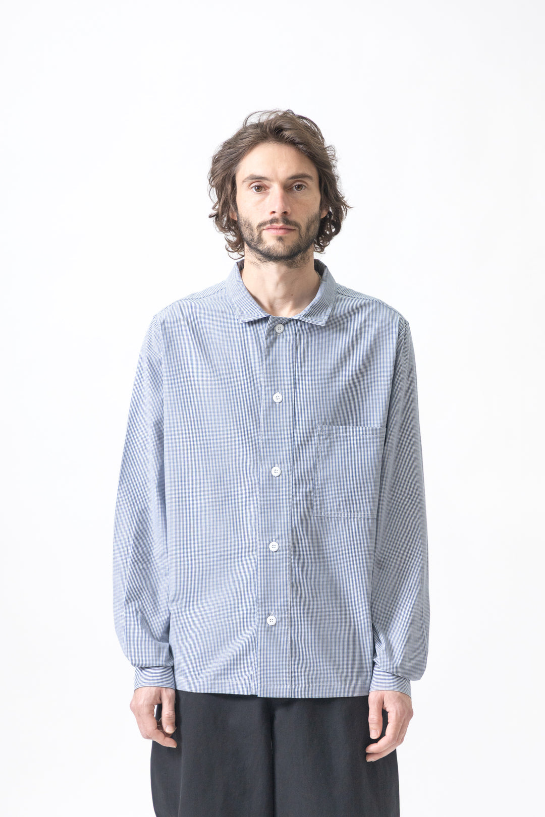 Blacksmith - 'Boxford' Utility Shirt - Blue Check
