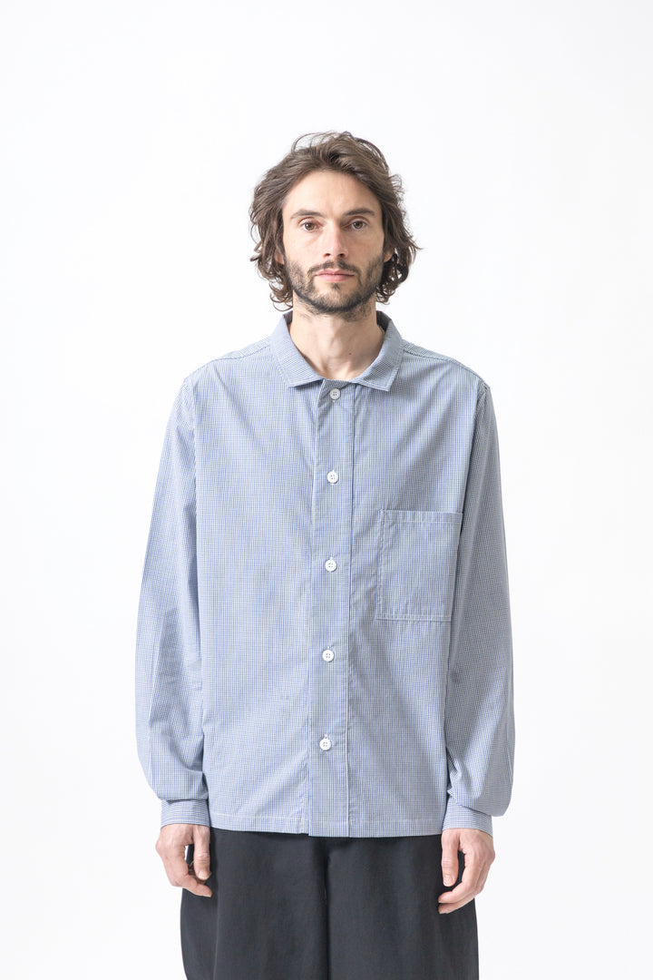Blacksmith - 'Boxford' Utility Shirt - Blue Check