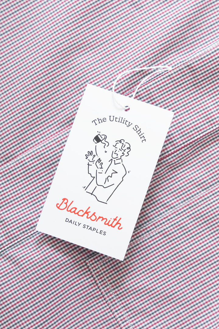 Blacksmith - 'Boxford' Utility Shirt - Red Check