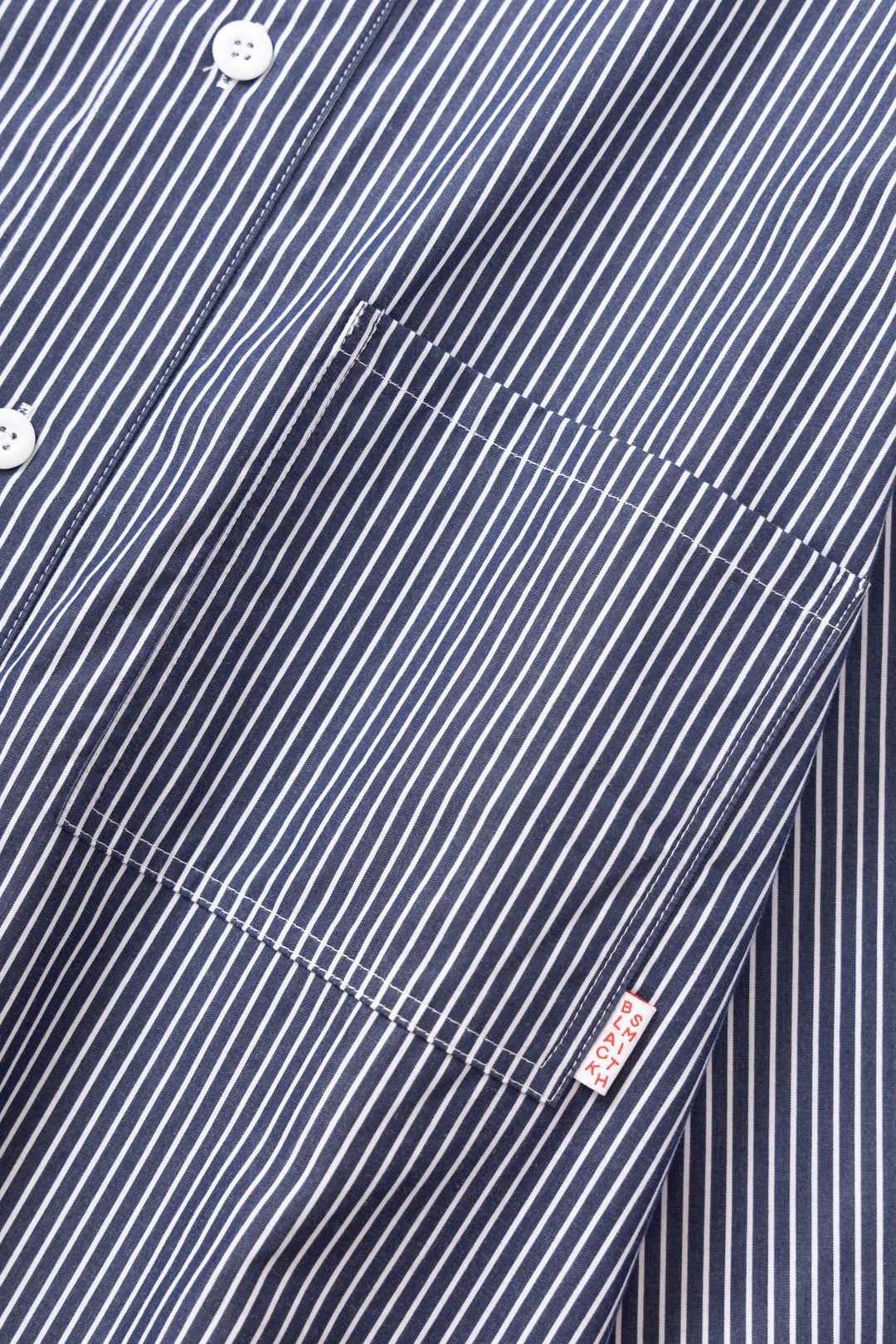 Blacksmith - 'Boxford' Utility Shirt - Thick Navy Stripe