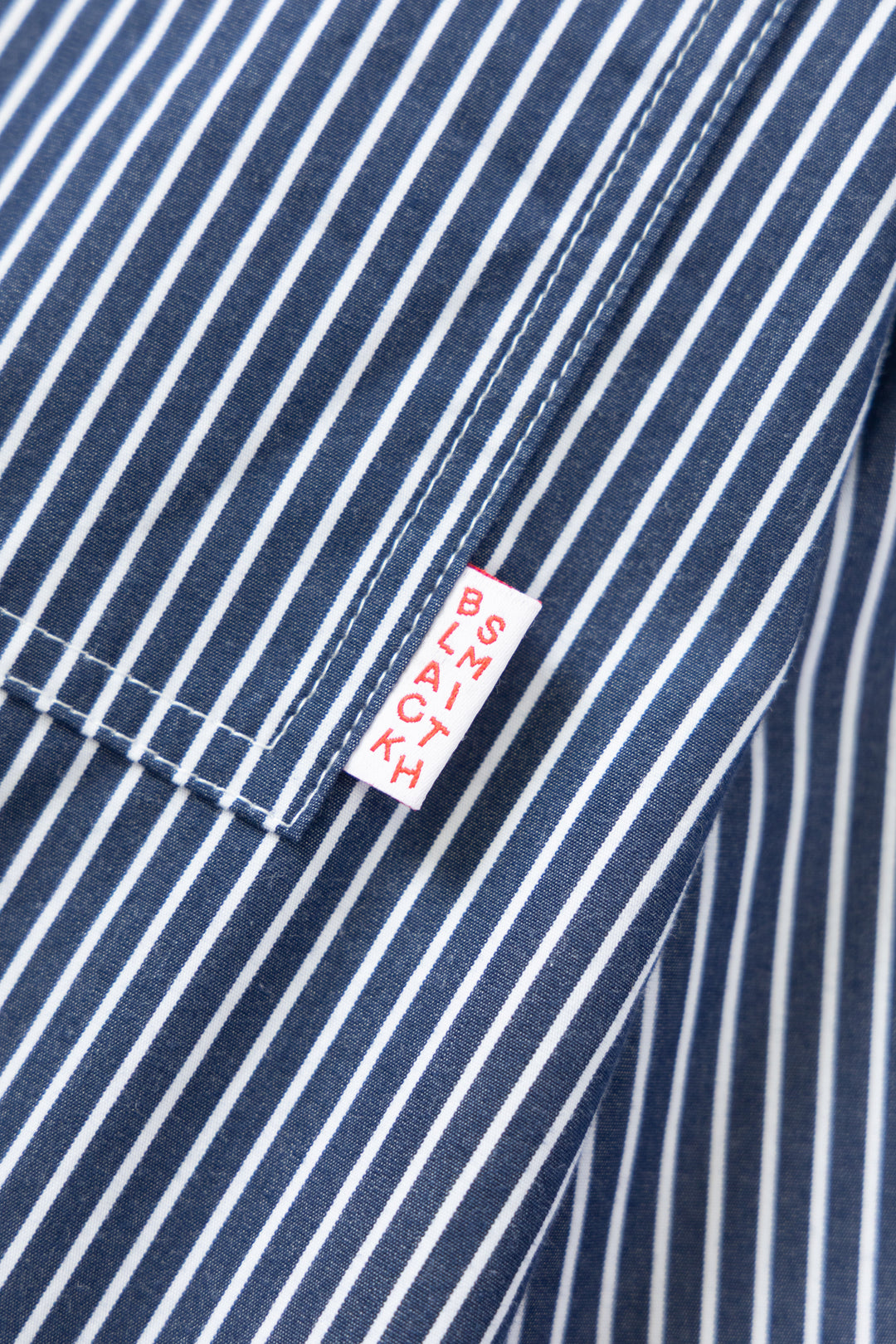 Blacksmith - 'Boxford' Utility Shirt - Thick Navy Stripe