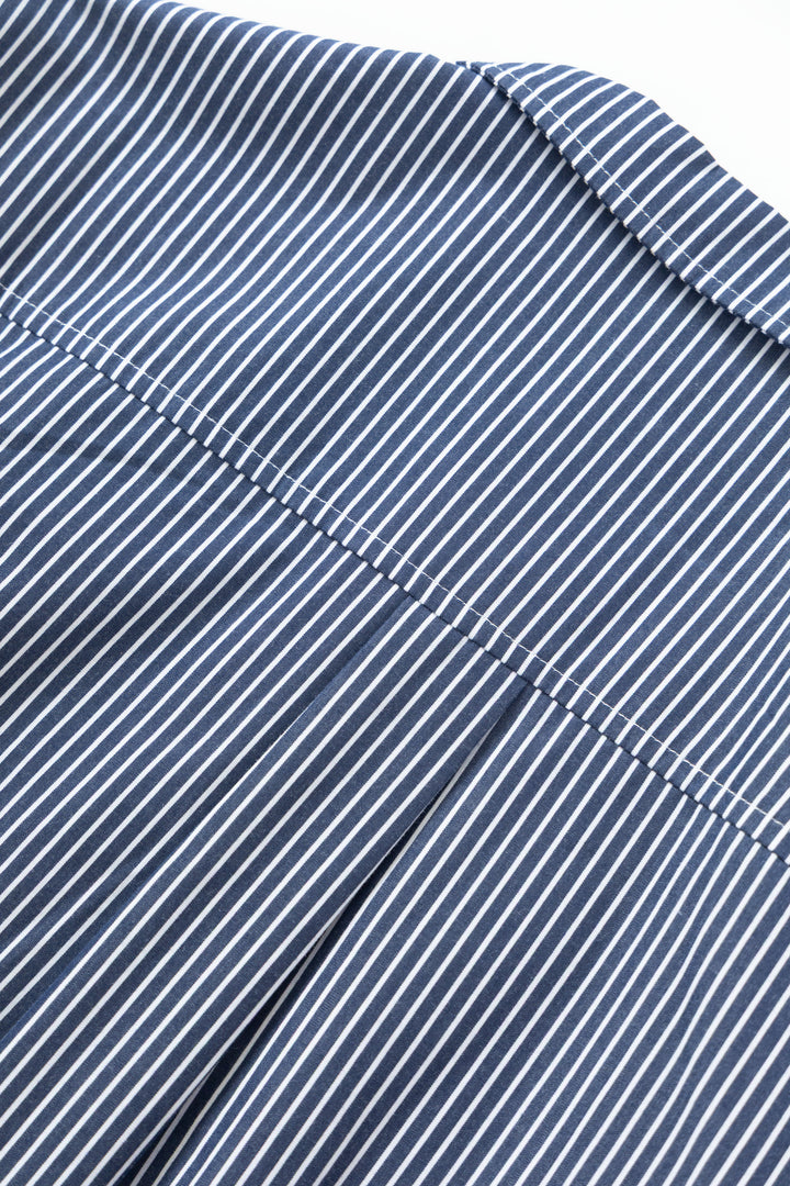 Blacksmith - 'Boxford' Utility Shirt - Thick Navy Stripe