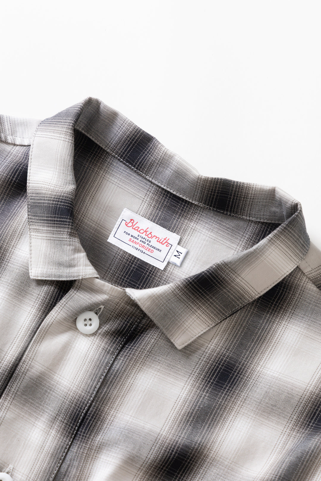 Blacksmith - 'Boxford' Utility Shirt - Black Check