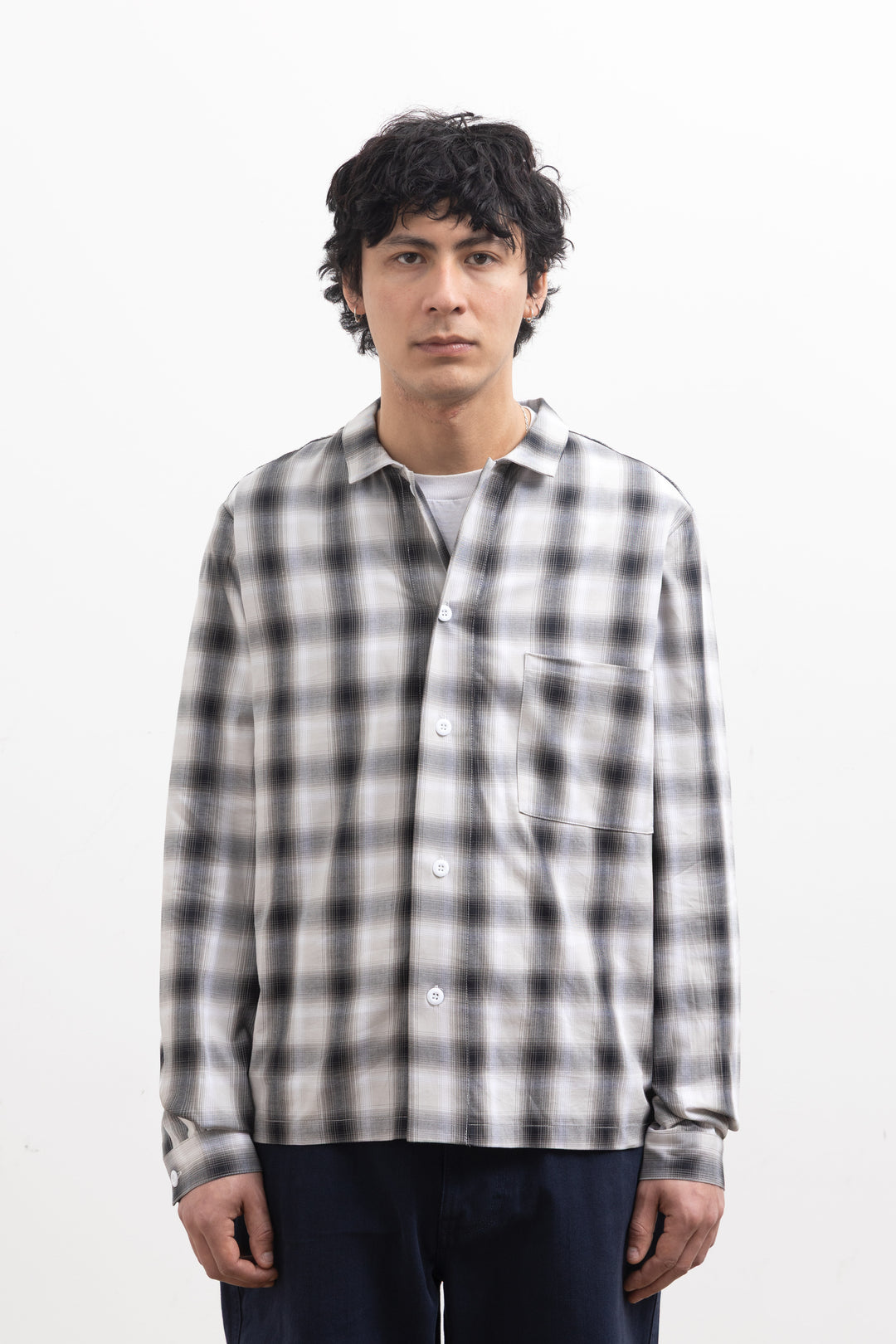Blacksmith - 'Boxford' Utility Shirt - Black Check