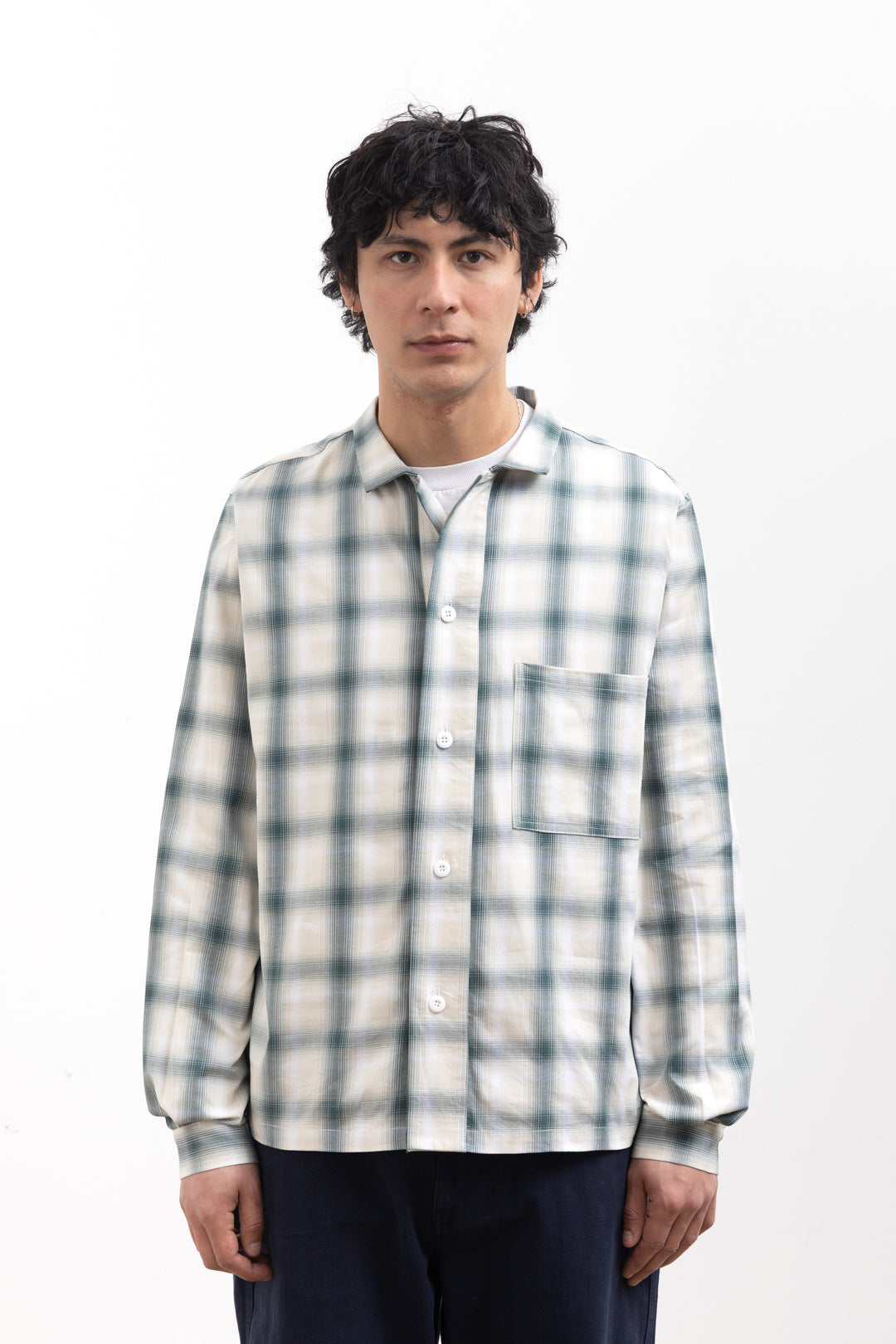 Blacksmith - 'Boxford' Utility Shirt - Teal Check