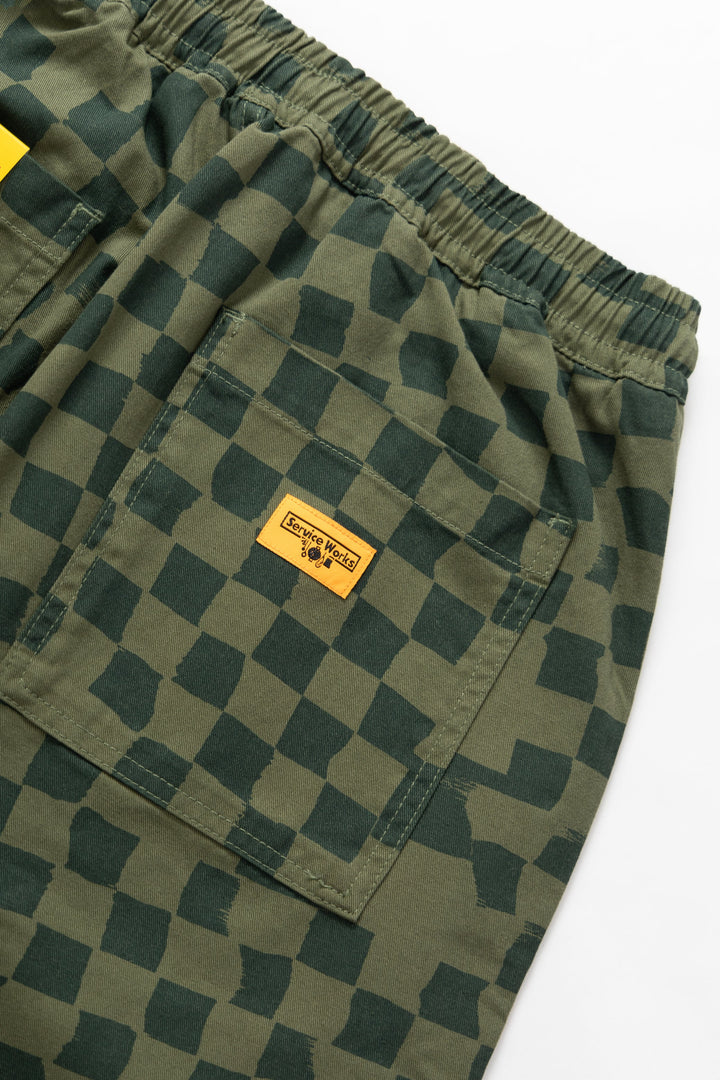 Service Works - Printed Chef Pants - Olive Checker