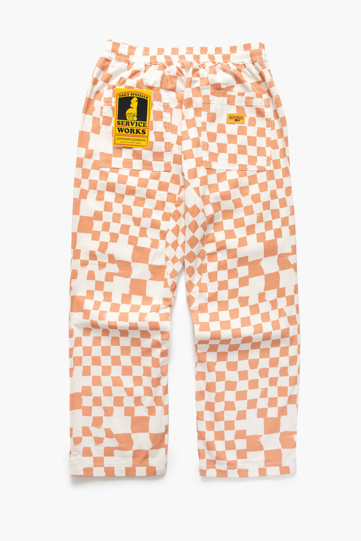 Service Works - Printed Chef Pants - Salmon Checker