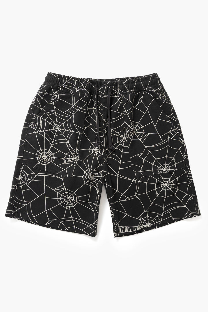 Service Works - Patterned Chef Shorts - Black Web