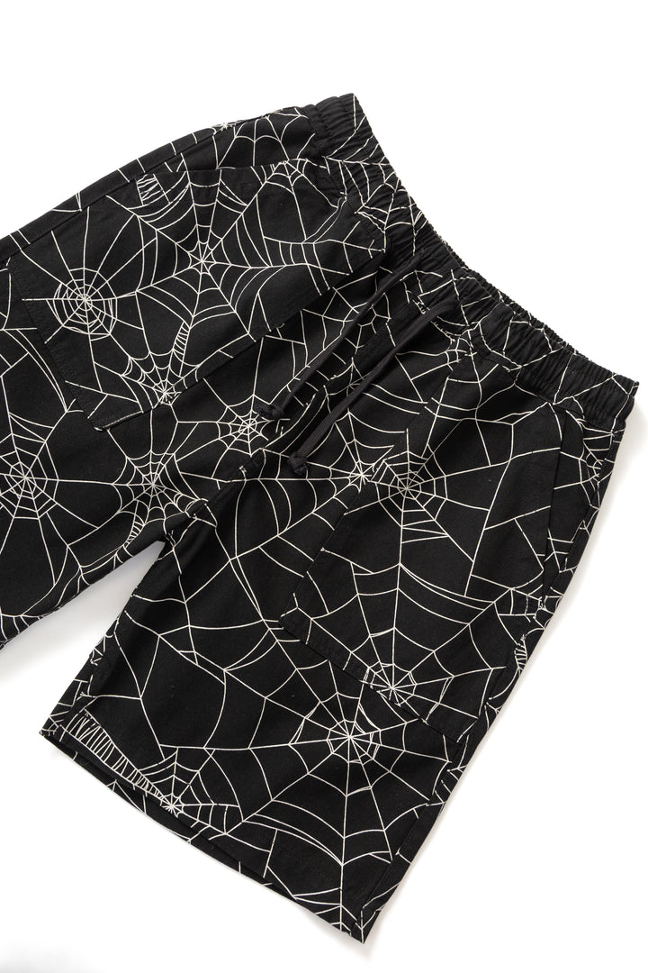 Service Works - Patterned Chef Shorts - Black Web
