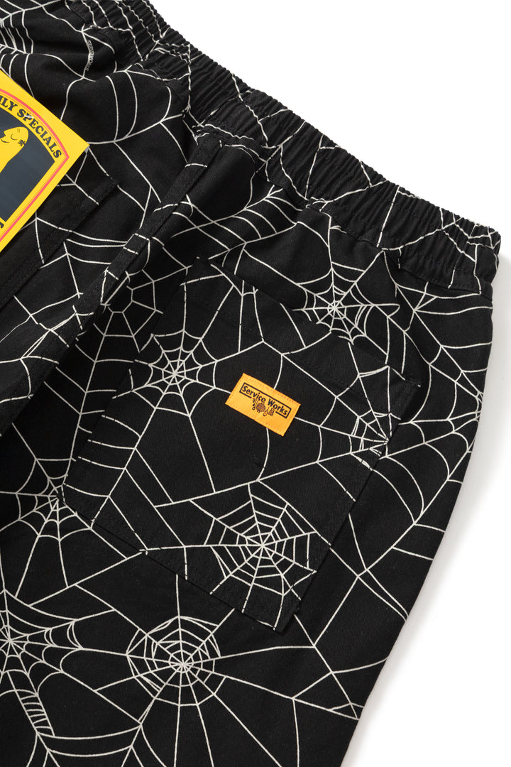 Service Works - Patterned Chef Shorts - Black Web