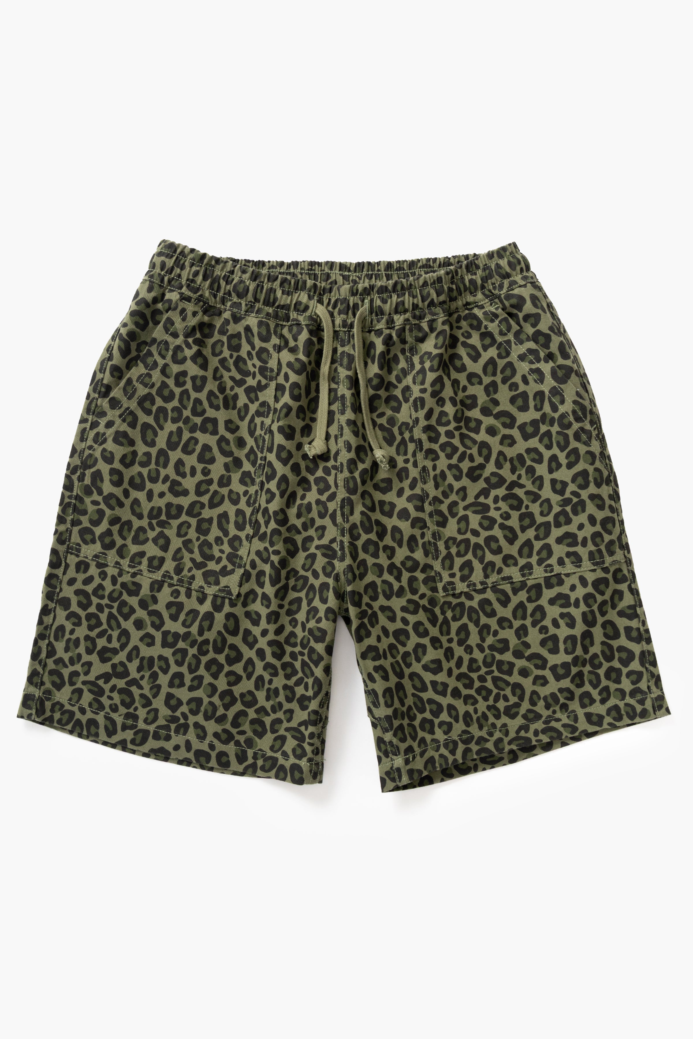 Service Works - Patterned Chef Shorts - Green Leopard – Blacksmith