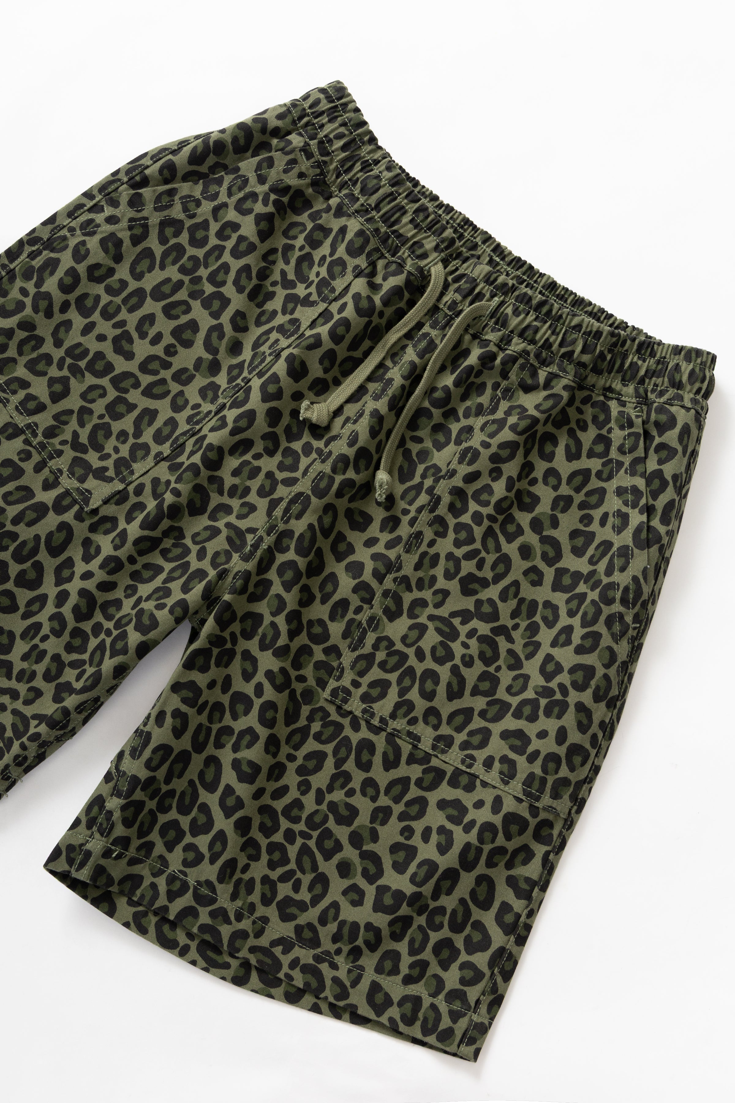 Service Works - Patterned Chef Shorts - Green Leopard – Blacksmith