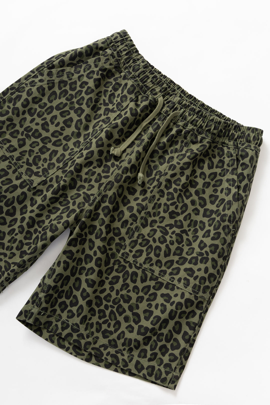 Service Works - Patterned Chef Shorts - Green Leopard