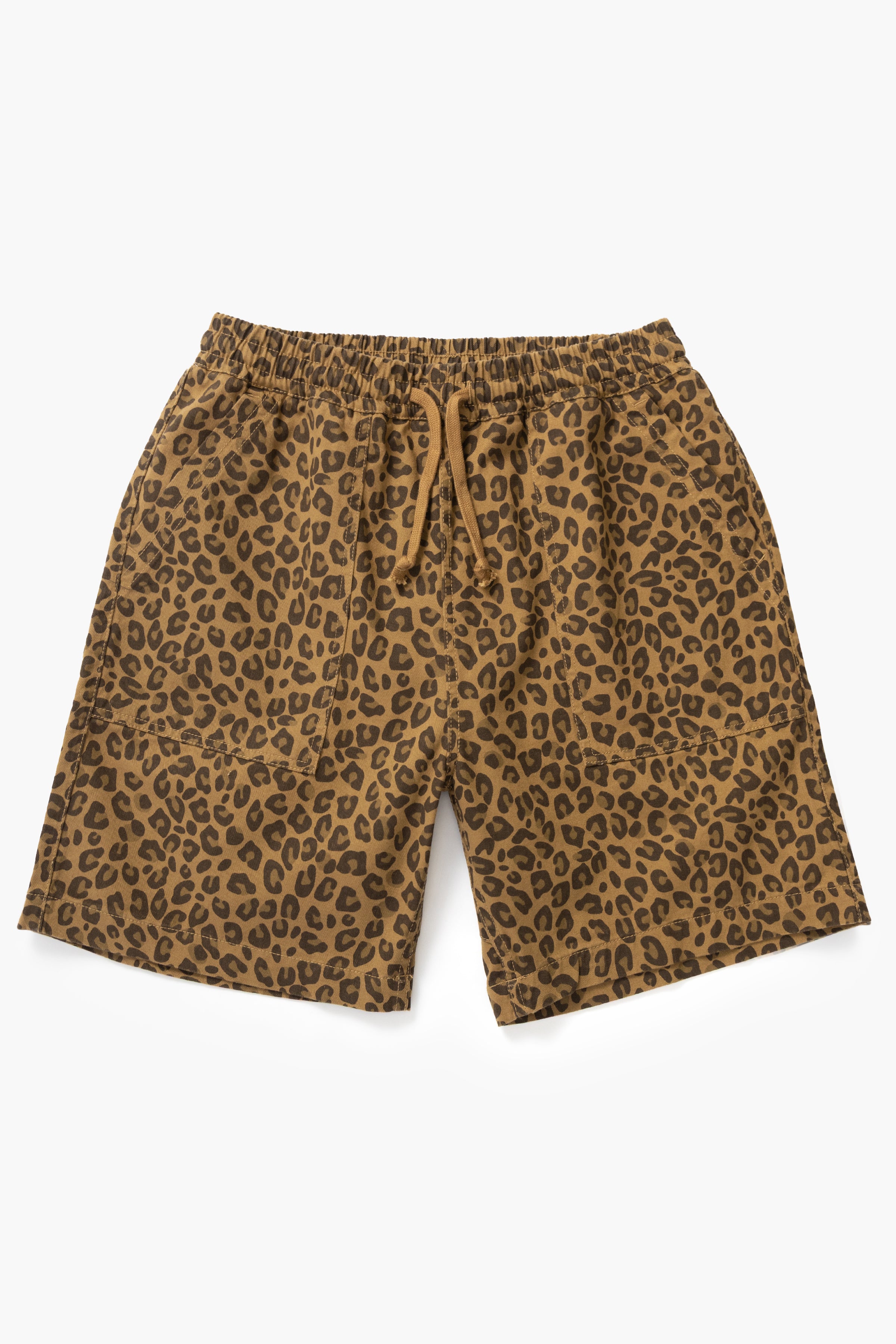 新品　charbon FOIL PRINT SHORT SEWATSHIRTS Service Works - Patterned Chef Shorts - Brown Leopard – Blacksmith