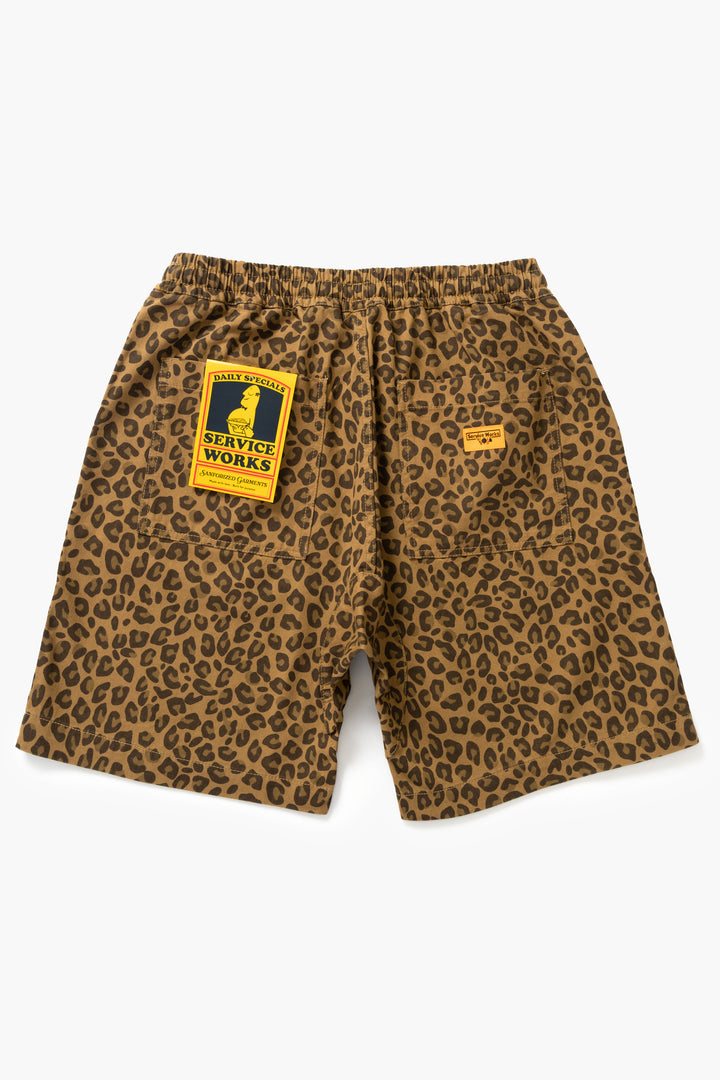 Service Works - Patterned Chef Shorts - Leopard