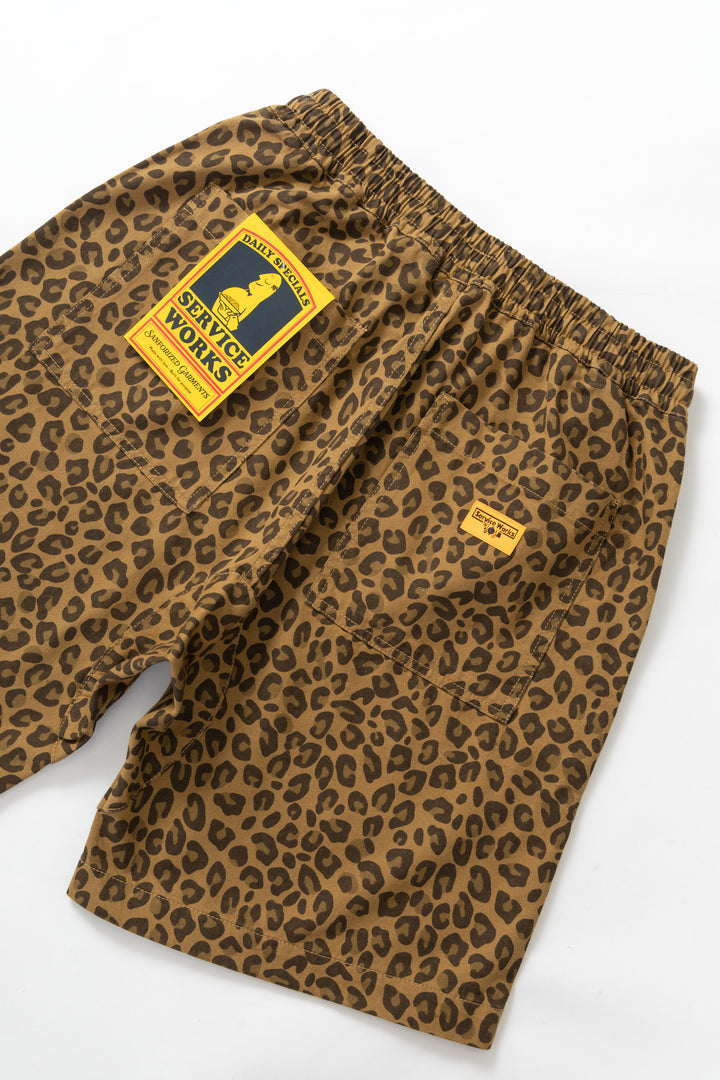 Service Works - Patterned Chef Shorts - Leopard
