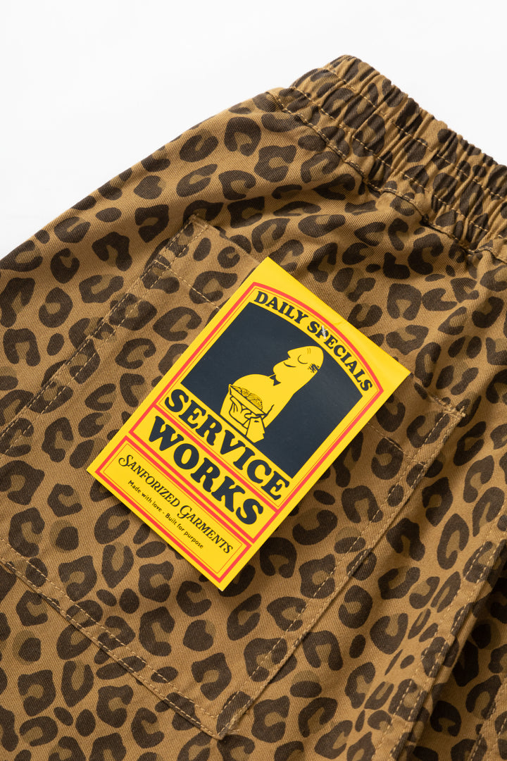 Service Works - Patterned Chef Shorts - Leopard