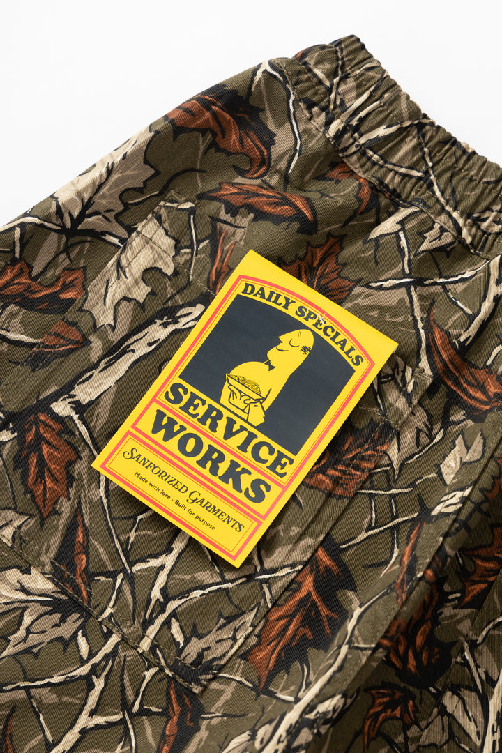 Service Works - Patterned Chef Shorts - Real Tree
